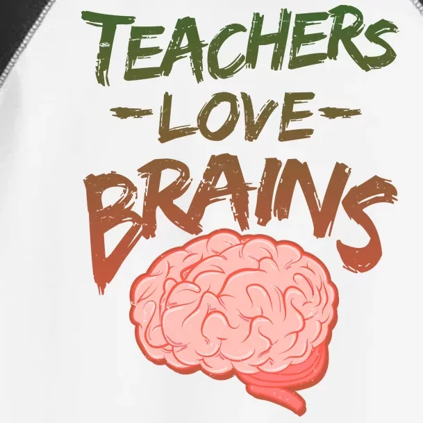 Teacher Loves Brains Toddler Fine Jersey T-Shirt