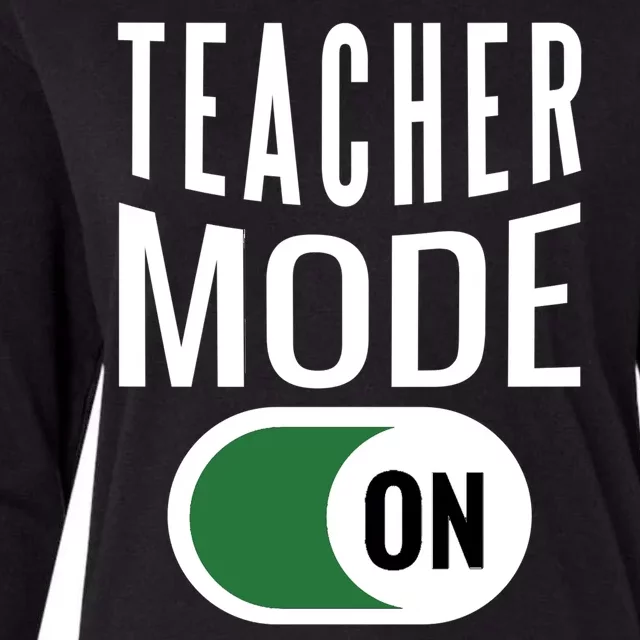 Teacher Mode On Womens Cotton Relaxed Long Sleeve T-Shirt