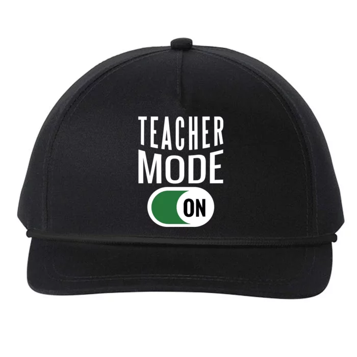 Teacher Mode On Snapback Five-Panel Rope Hat