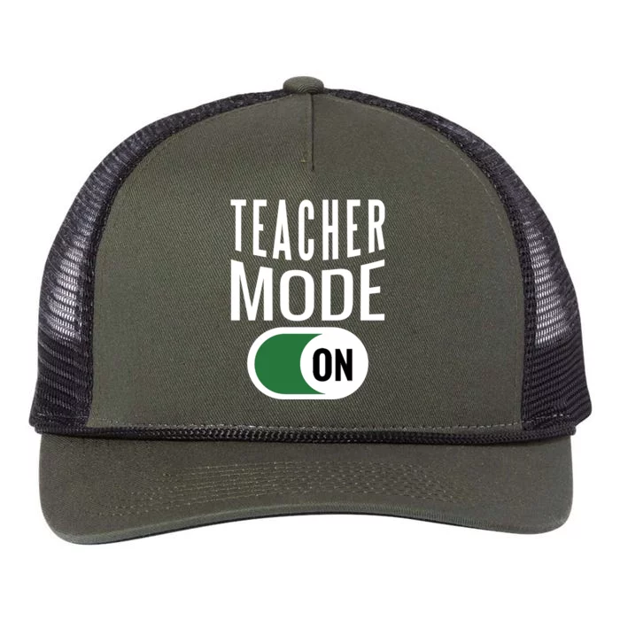 Teacher Mode On Retro Rope Trucker Hat Cap