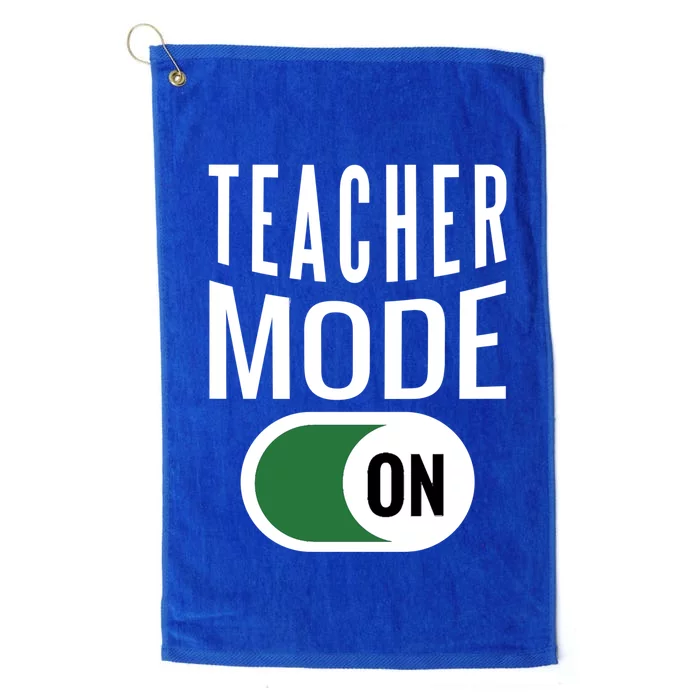 Teacher Mode On Platinum Collection Golf Towel