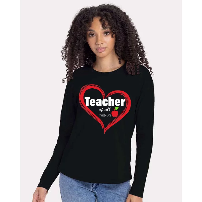 Teacher Of All Things Womens Cotton Relaxed Long Sleeve T-Shirt