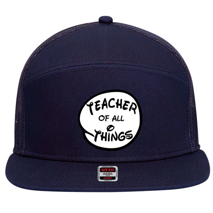 Teacher of all Things Emblem 7 Panel Mesh Trucker Snapback Hat