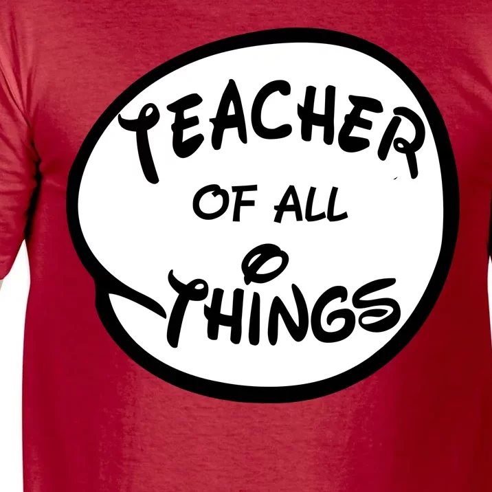 Teacher of all Things Emblem Comfort Colors T-Shirt