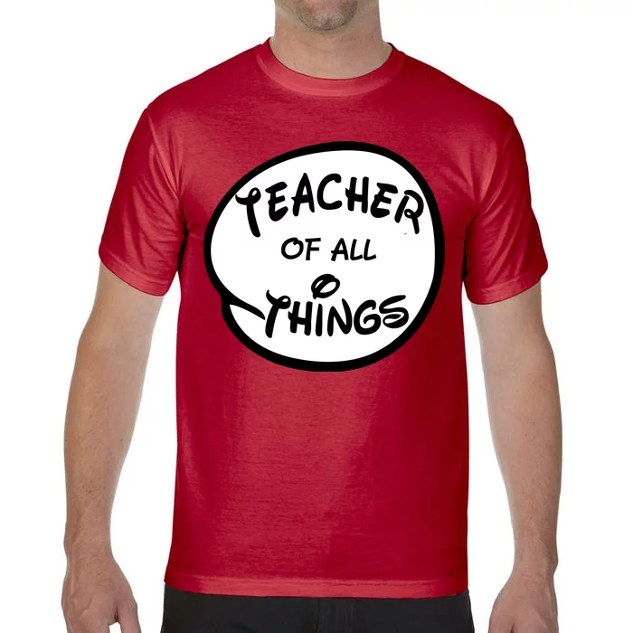 Teacher of all Things Emblem Comfort Colors T-Shirt