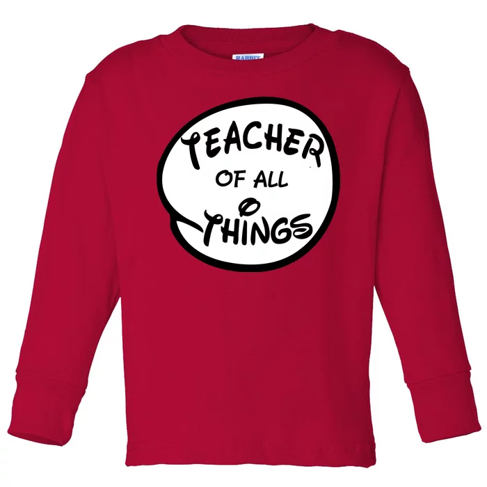 Teacher of all Things Emblem Toddler Long Sleeve Shirt