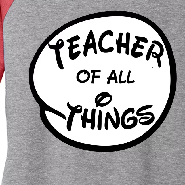 Teacher of all Things Emblem Women's Tri-Blend 3/4-Sleeve Raglan Shirt