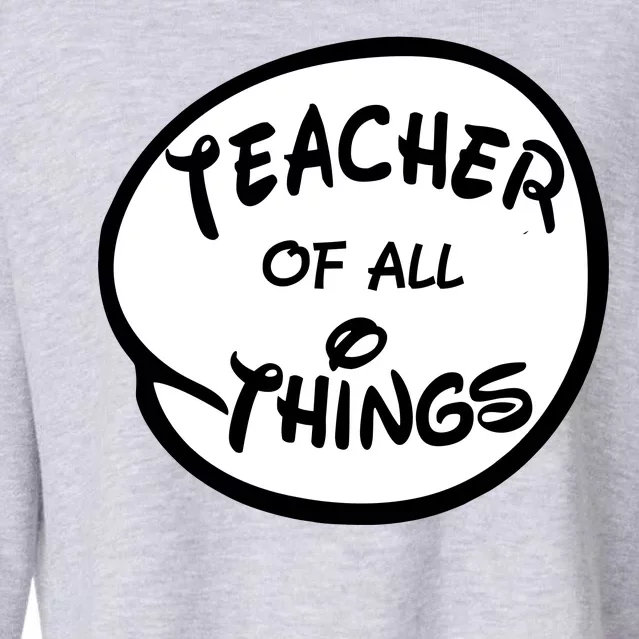 Teacher of all Things Emblem Cropped Pullover Crew