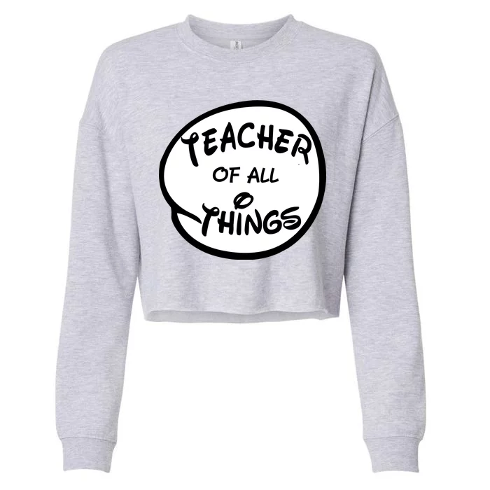 Teacher of all Things Emblem Cropped Pullover Crew