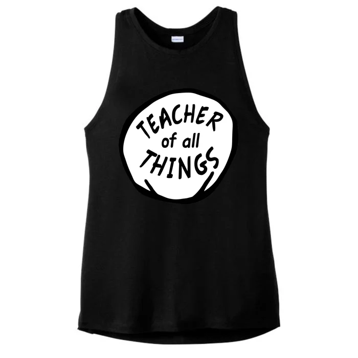 Teacher of all Things School Teachers Thing Ladies Tri-Blend Wicking Tank