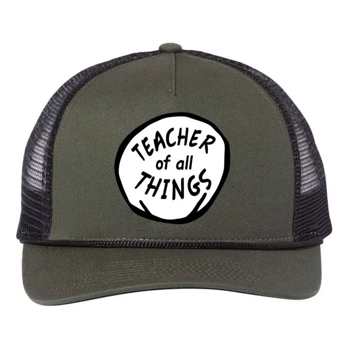 Teacher of all Things School Teachers Thing Retro Rope Trucker Hat Cap