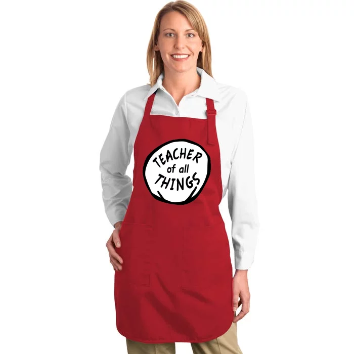 Teacher of all Things School Teachers Thing Full-Length Apron With Pocket