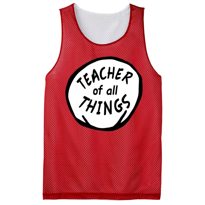 Teacher of all Things School Teachers Thing Mesh Reversible Basketball Jersey Tank