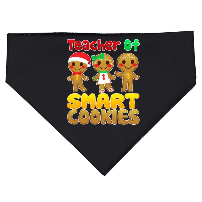 Teacher Of Smart Cookies Christmas USA-Made Doggie Bandana