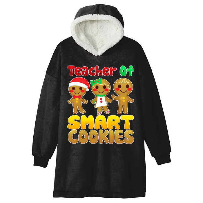 Teacher Of Smart Cookies Christmas Hooded Wearable Blanket