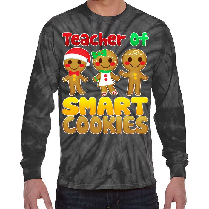 Teacher Of Smart Cookies Christmas Tie-Dye Long Sleeve Shirt