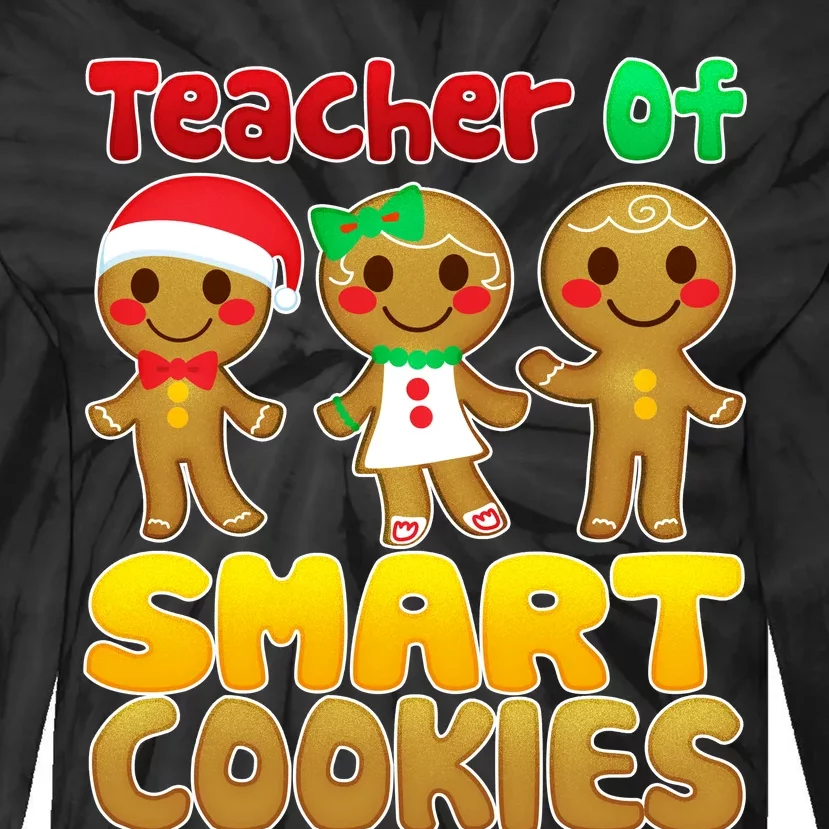 Teacher Of Smart Cookies Christmas Tie-Dye Long Sleeve Shirt