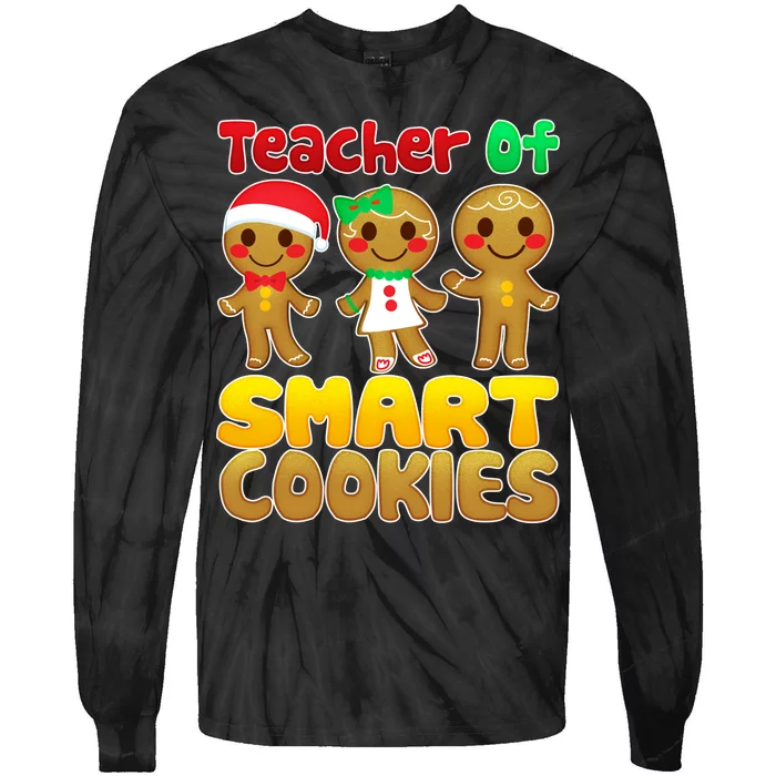 Teacher Of Smart Cookies Christmas Tie-Dye Long Sleeve Shirt