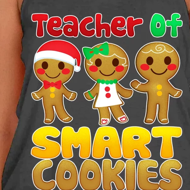 Teacher Of Smart Cookies Christmas Women's Knotted Racerback Tank