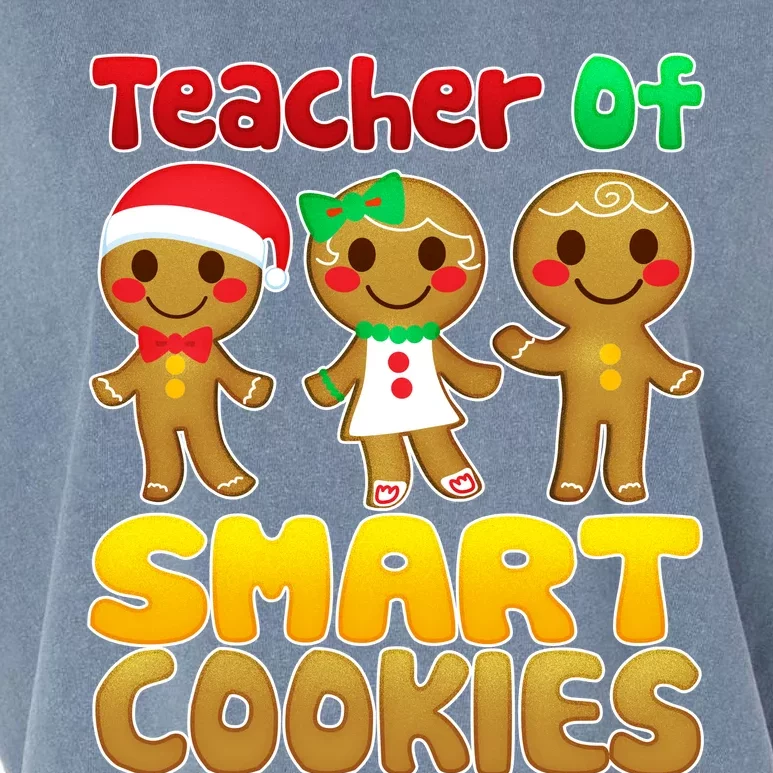 Teacher Of Smart Cookies Christmas Garment-Dyed Women's Muscle Tee