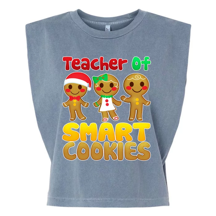 Teacher Of Smart Cookies Christmas Garment-Dyed Women's Muscle Tee