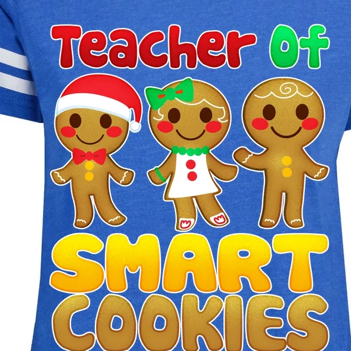 Teacher Of Smart Cookies Christmas Enza Ladies Jersey Football T-Shirt