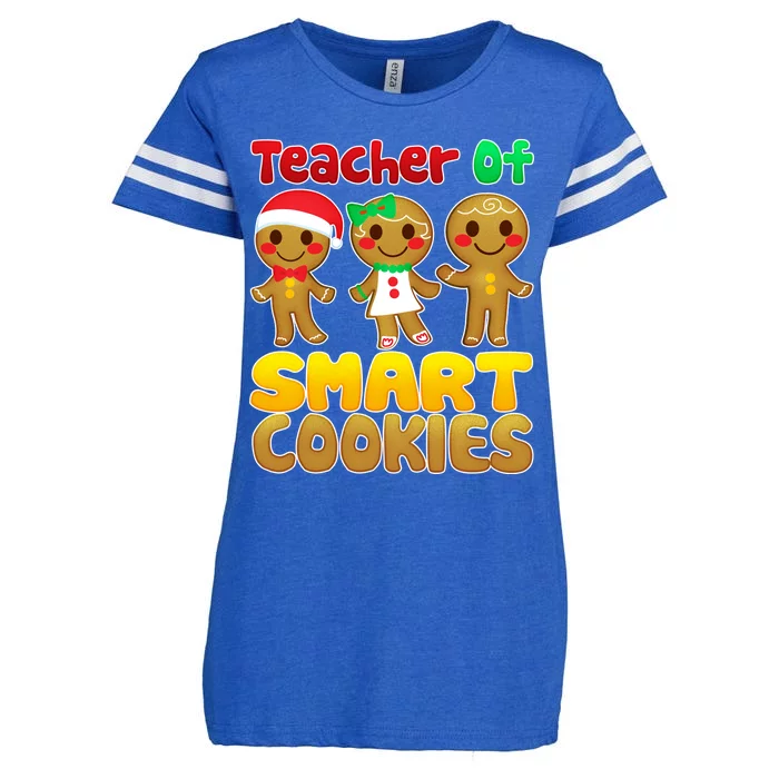 Teacher Of Smart Cookies Christmas Enza Ladies Jersey Football T-Shirt