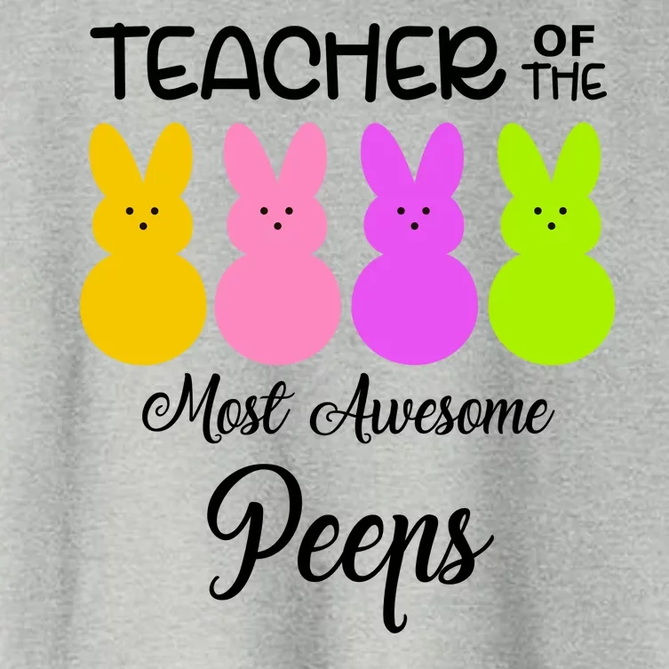 Teacher Of The Cutest Peeps Easter Bunny Women's Crop Top Tee