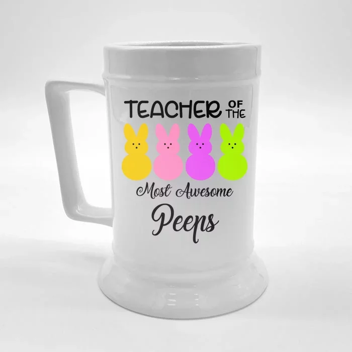 Teacher Of The Cutest Peeps Easter Bunny Front & Back Beer Stein