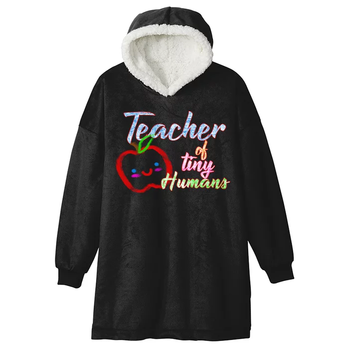 Teacher Of Tiny Humans Hooded Wearable Blanket