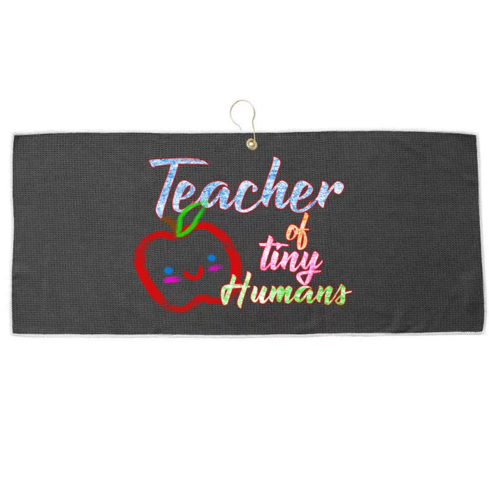 Teacher Of Tiny Humans Large Microfiber Waffle Golf Towel