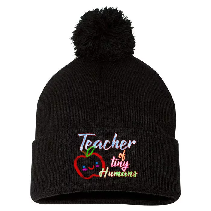 Teacher Of Tiny Humans Pom Pom 12in Knit Beanie