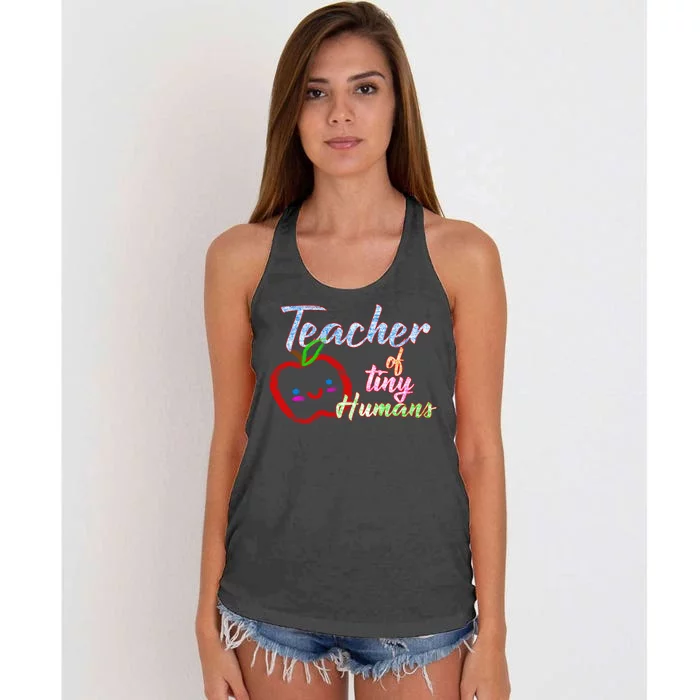 Teacher Of Tiny Humans Women's Knotted Racerback Tank