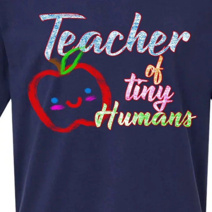 Teacher Of Tiny Humans Sueded Cloud Jersey T-Shirt