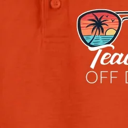 Teacher Off Duty Tropical Vacation Dry Zone Grid Performance Polo