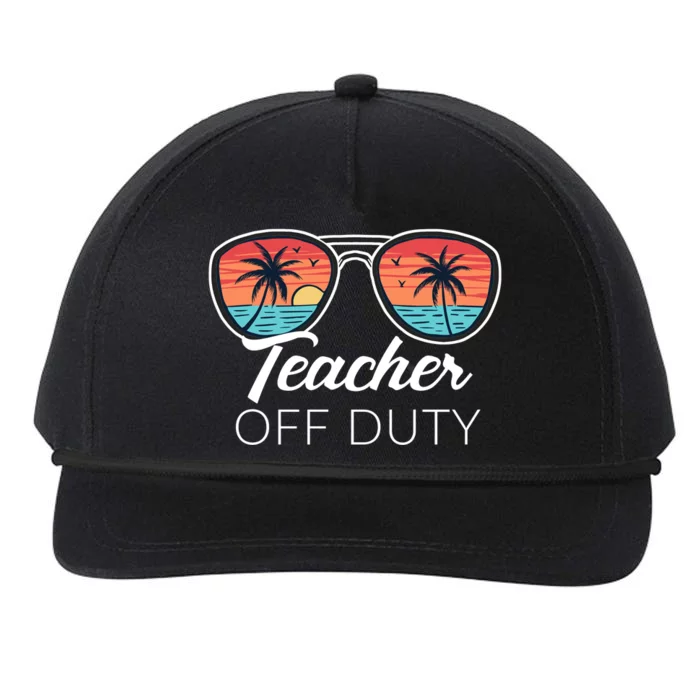 Teacher Off Duty Tropical Vacation Snapback Five-Panel Rope Hat