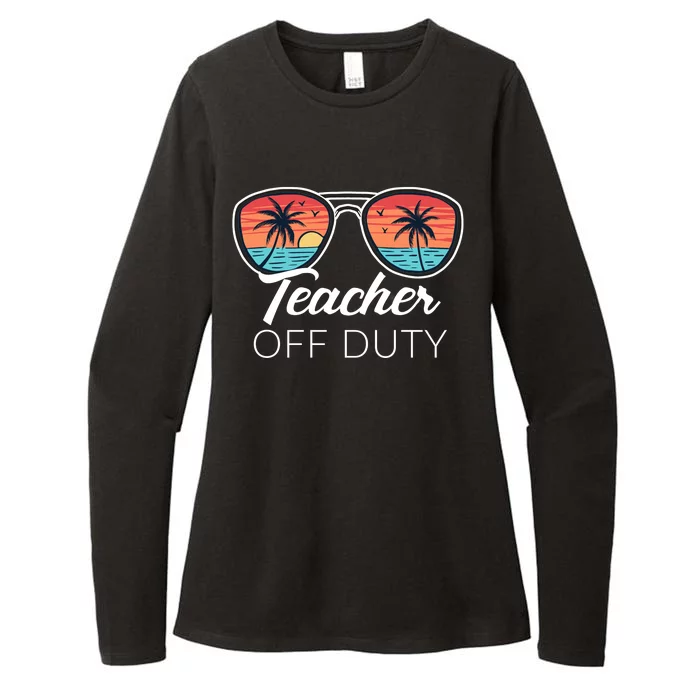 Teacher Off Duty Tropical Vacation Womens CVC Long Sleeve Shirt