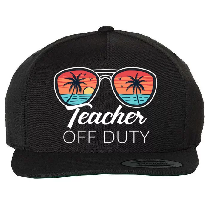 Teacher Off Duty Tropical Vacation Wool Snapback Cap