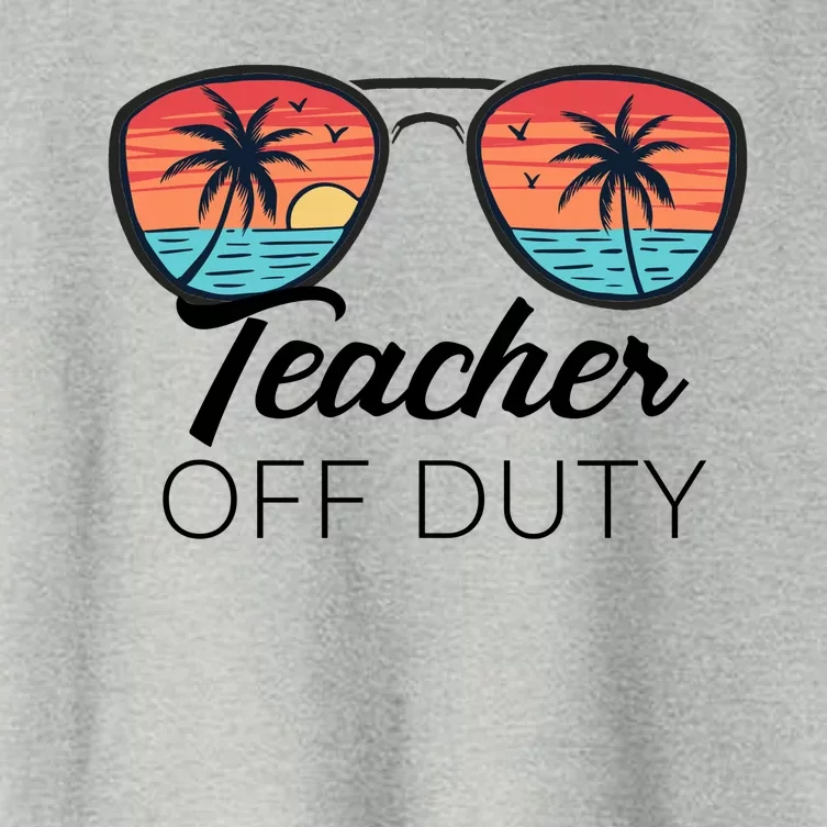 Teacher Off Duty Tropical Vacation Women's Crop Top Tee