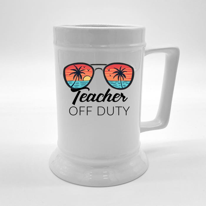 Teacher Off Duty Tropical Vacation Front & Back Beer Stein