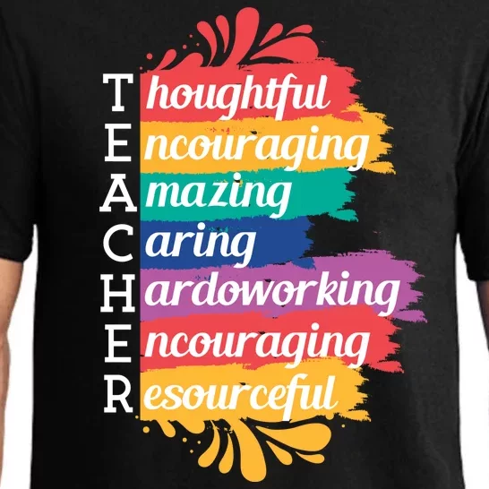 Teacher Rainbow Quote Pajama Set