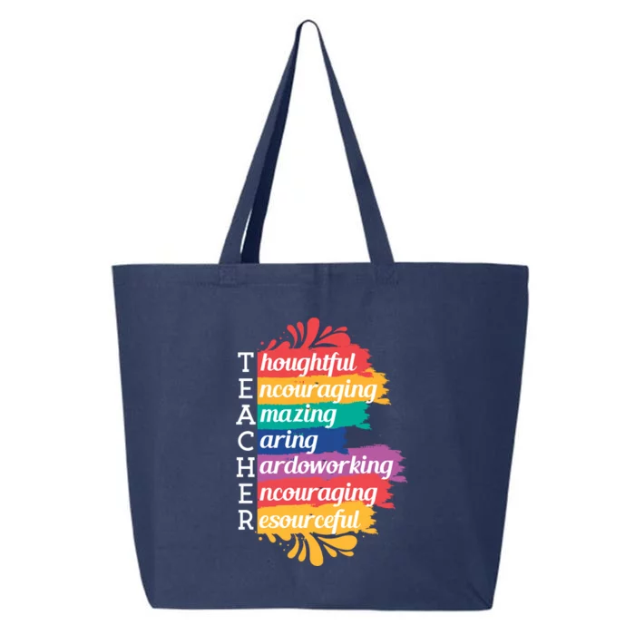 Teacher Rainbow Quote 25L Jumbo Tote