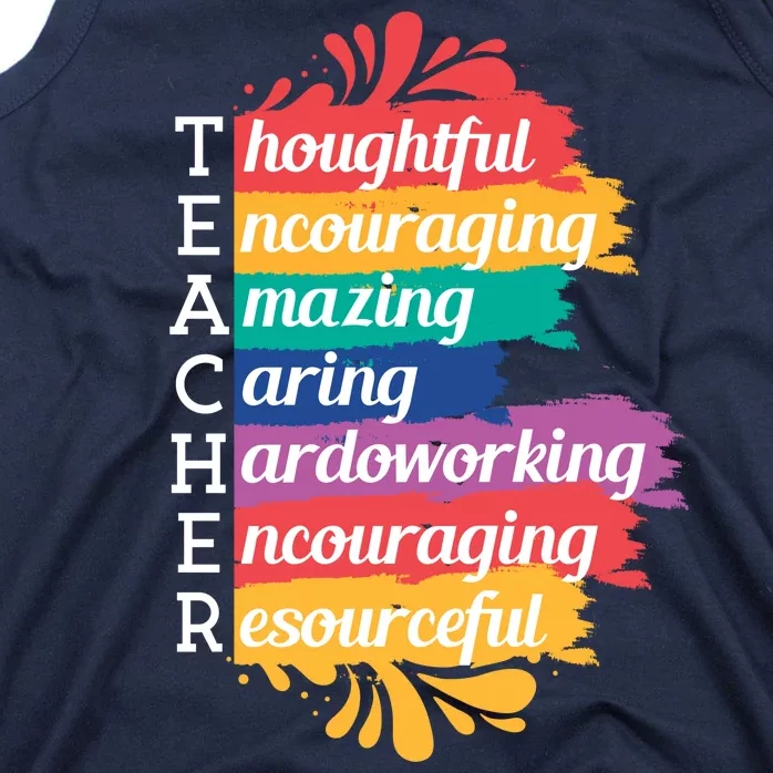 Teacher Rainbow Quote Tank Top