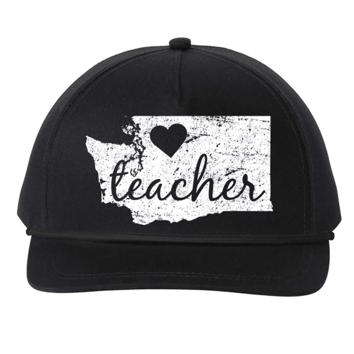 Teacher Red For Ed Washington Public Education Snapback Five-Panel Rope Hat