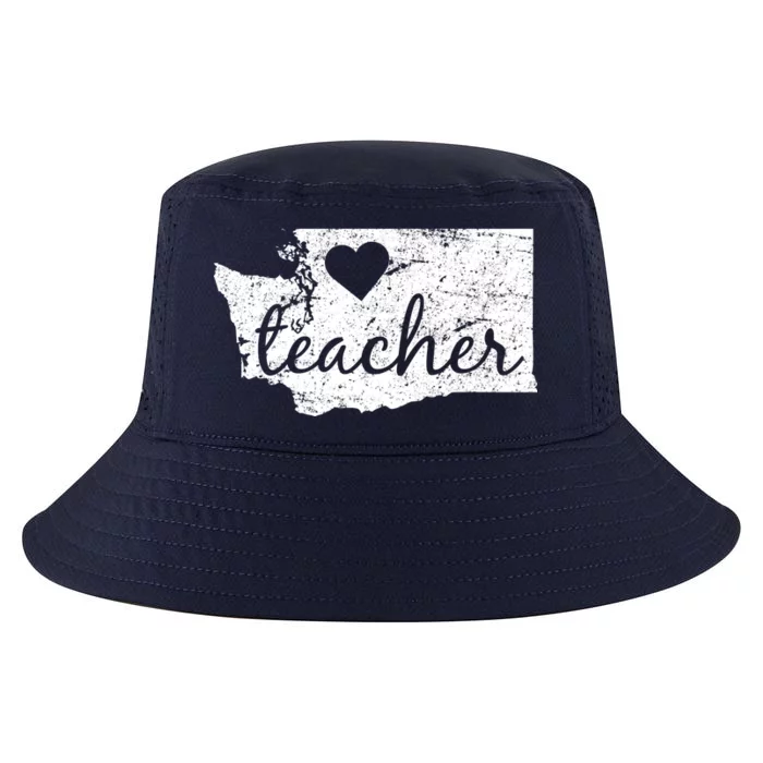 Teacher Red For Ed Washington Public Education Cool Comfort Performance Bucket Hat