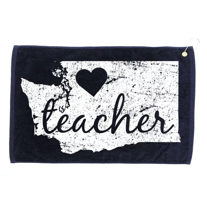 Teacher Red For Ed Washington Public Education Grommeted Golf Towel