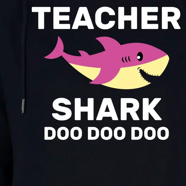 Teacher Shark Womens Funnel Neck Pullover Hood