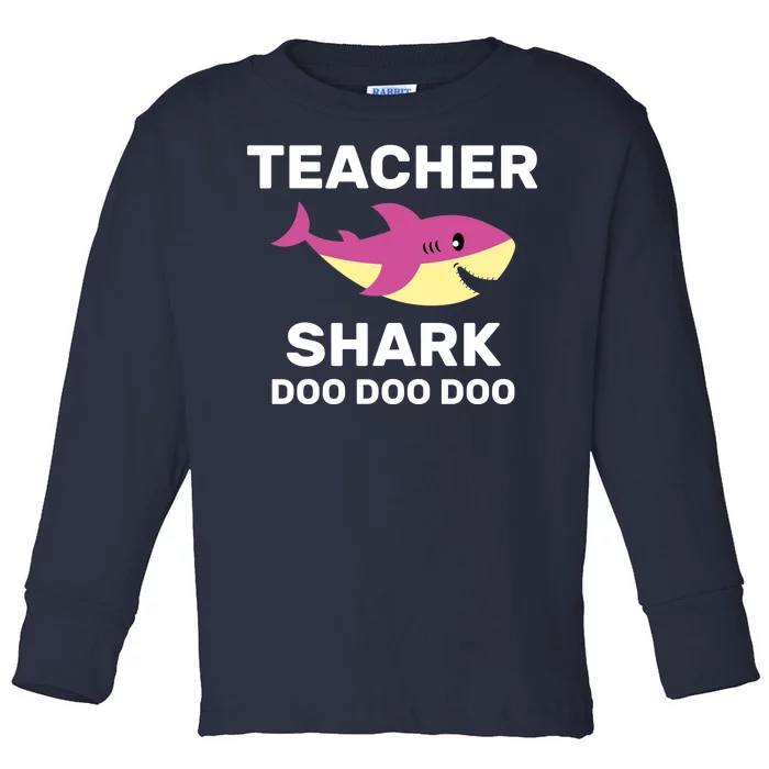 Teacher Shark Toddler Long Sleeve Shirt