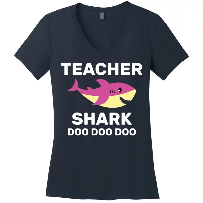 Teacher Shark Women's V-Neck T-Shirt