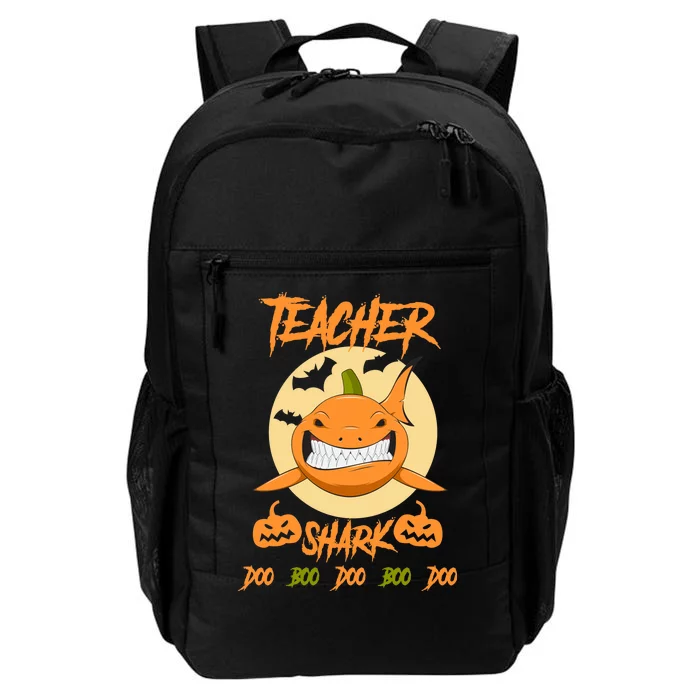 Teacher Shark Doo Boo Boo Pumpkin Halloween Daily Commute Backpack